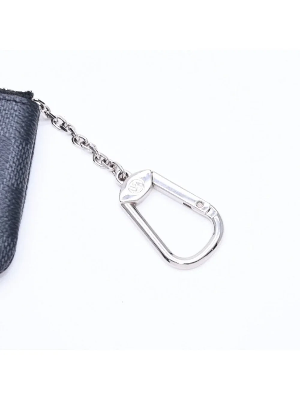 Louis Vuitton Pochette Cles Coin Purse Damier Graphite Canvas Black Gray Silver
